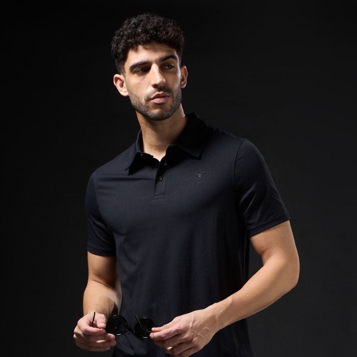 Men Solid Slim Fit Polo T-shirt with COTFLEX