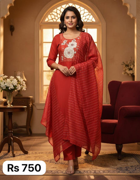 Party wear 3 pcs kurti set