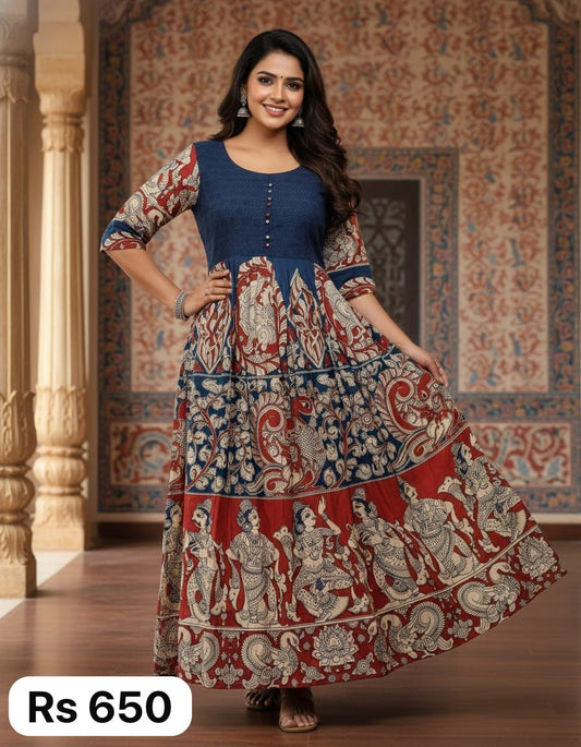 Kalamkari cotton maxi